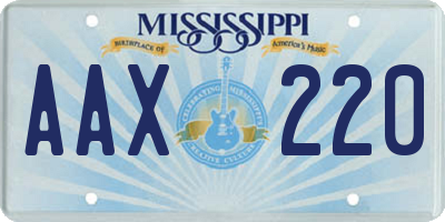 MS license plate AAX220