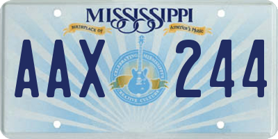 MS license plate AAX244