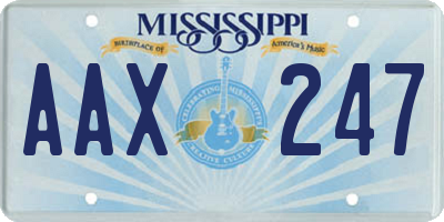 MS license plate AAX247