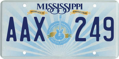 MS license plate AAX249