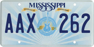 MS license plate AAX262