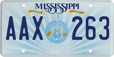 MS license plate AAX263