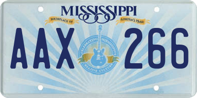 MS license plate AAX266