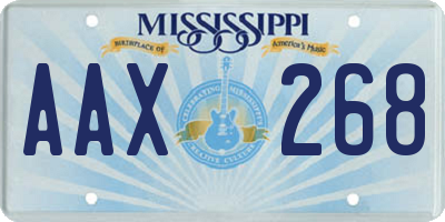 MS license plate AAX268