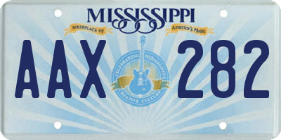 MS license plate AAX282