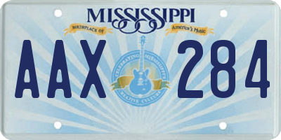 MS license plate AAX284