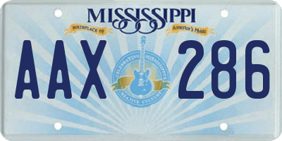 MS license plate AAX286