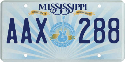 MS license plate AAX288