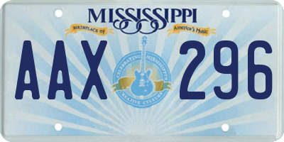 MS license plate AAX296