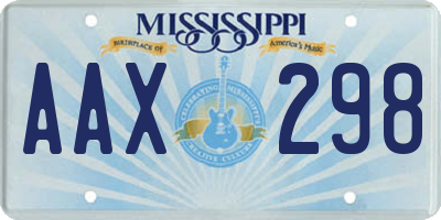 MS license plate AAX298