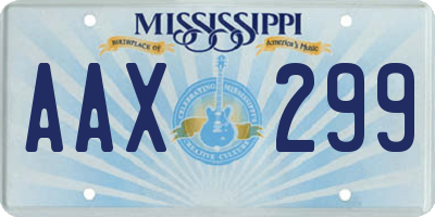 MS license plate AAX299