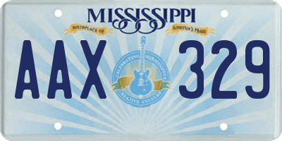 MS license plate AAX329