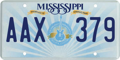 MS license plate AAX379