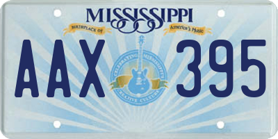 MS license plate AAX395