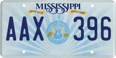 MS license plate AAX396