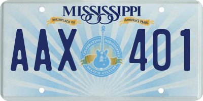 MS license plate AAX401