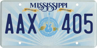 MS license plate AAX405