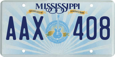 MS license plate AAX408