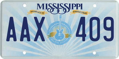 MS license plate AAX409