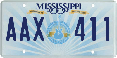 MS license plate AAX411