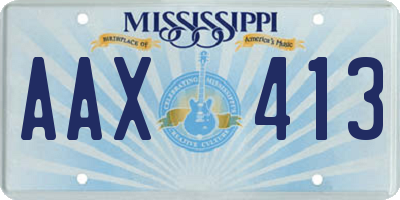 MS license plate AAX413