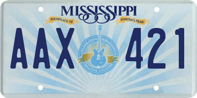 MS license plate AAX421