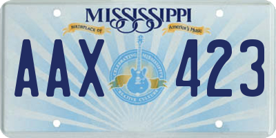 MS license plate AAX423