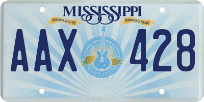 MS license plate AAX428