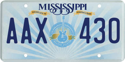 MS license plate AAX430