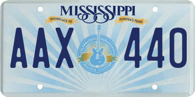 MS license plate AAX440