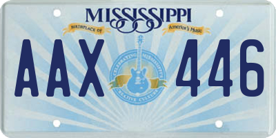 MS license plate AAX446