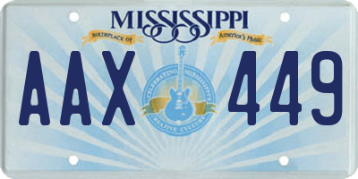 MS license plate AAX449