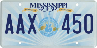 MS license plate AAX450