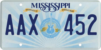 MS license plate AAX452