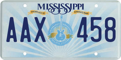 MS license plate AAX458