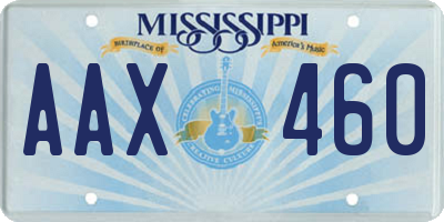 MS license plate AAX460