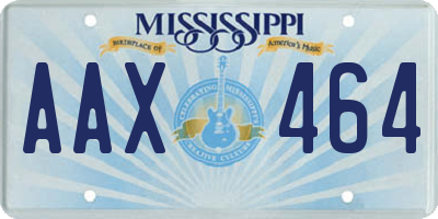 MS license plate AAX464