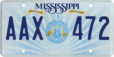 MS license plate AAX472