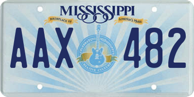 MS license plate AAX482