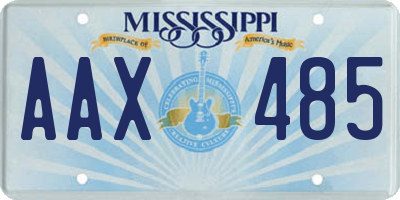 MS license plate AAX485