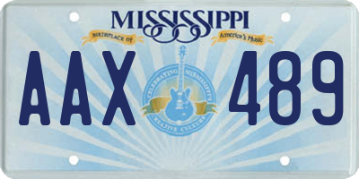 MS license plate AAX489