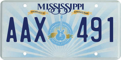 MS license plate AAX491