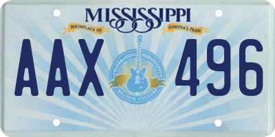 MS license plate AAX496