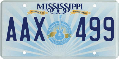 MS license plate AAX499