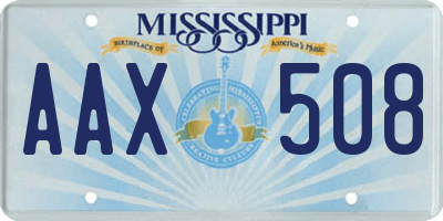 MS license plate AAX508