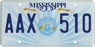 MS license plate AAX510