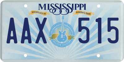 MS license plate AAX515