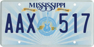 MS license plate AAX517