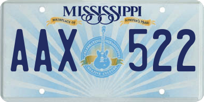 MS license plate AAX522