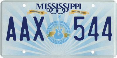 MS license plate AAX544